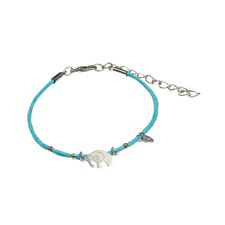FLAT elephant bracelet blue