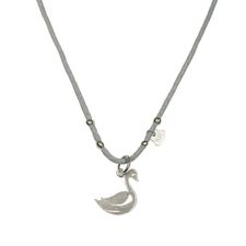 FLAT swan necklace grey