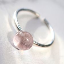 Limpid Ring button Pink