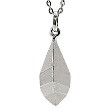 Origami Leaf silver chain