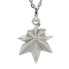 Origami  Maple Leaf silver chain