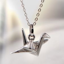 Bird necklace origami collier