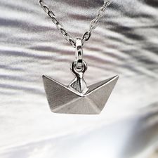 Origami Boat Silver chain