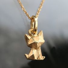 Origami Gold Cat chain