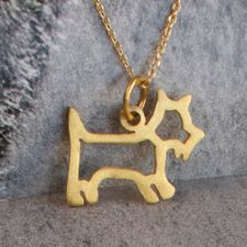 Outline Gold Dog chain